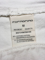 Fornarina 2000s White Denim Glitter Star Corset Top - M