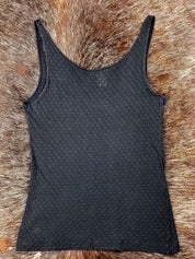 Blumarine 2002 Black Sequin “Flower Beach” Tank Top