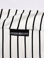 Gianfranco Ferré Jeans 2000s Sequin Flower Striped Mesh Tank - XS/S
