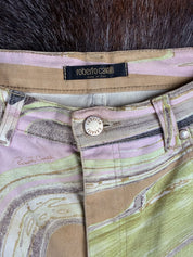 Roberto Cavalli 2000s Floral Zebra Pants
