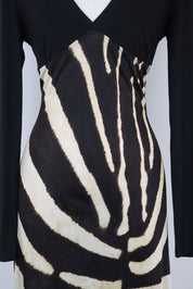 Gianfranco Ferré Zebra Midi Dress – M