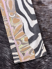 Roberto Cavalli 2000s Floral Zebra Pants