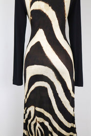 Gianfranco Ferré Zebra Midi Dress – M