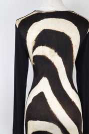 Gianfranco Ferré Zebra Midi Dress – M