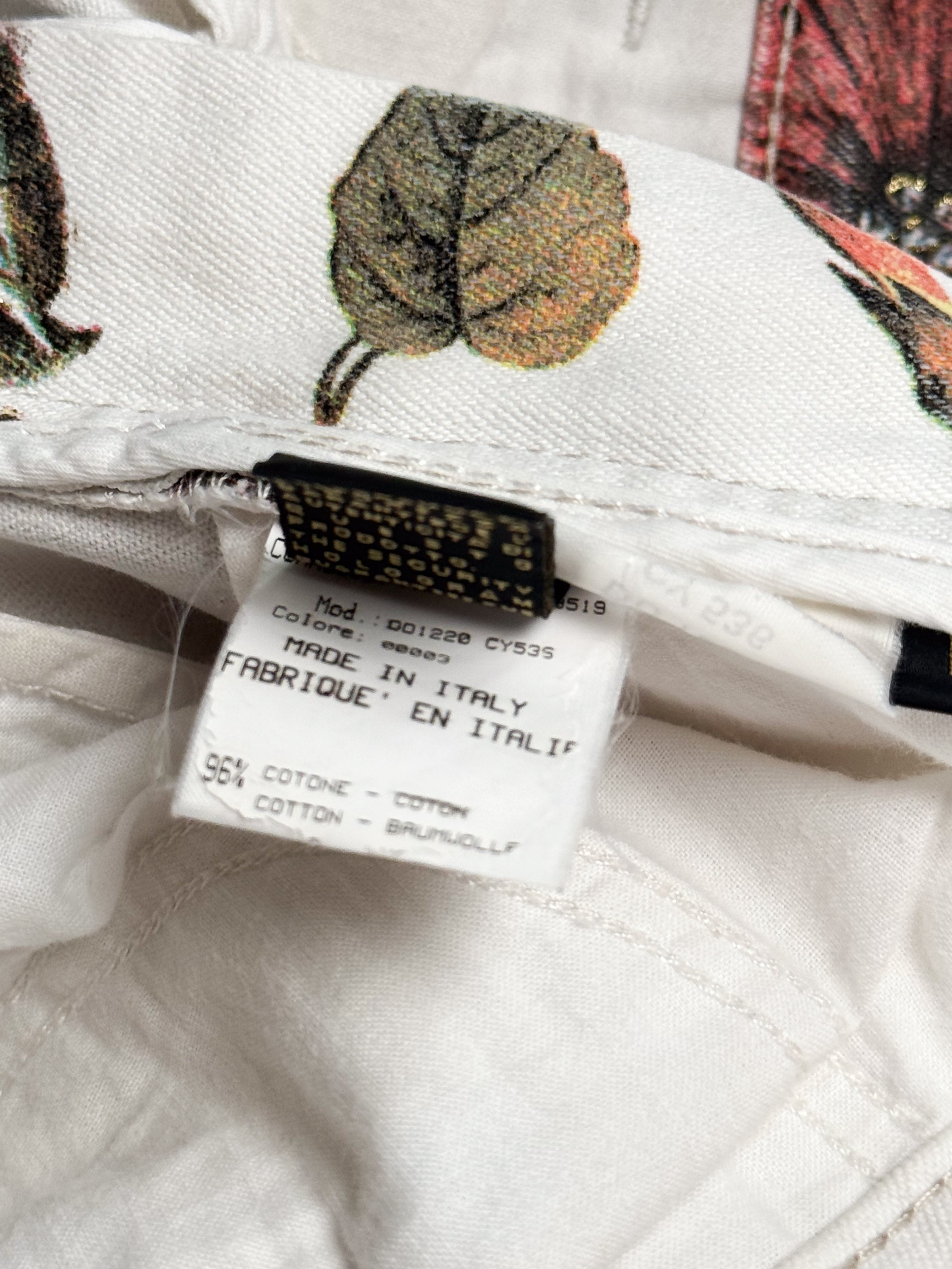 Roberto Cavalli 2000s Baroque Patchwork Print Straight-Leg Jeans - W27