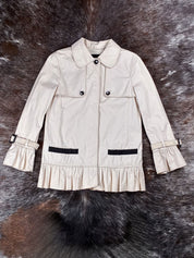 D&G 2000s Cream Ruffled Trench Coat