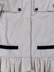 D&G 2000s Cream Ruffled Trench Coat