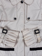 D&G 2000s Cream Ruffled Trench Coat