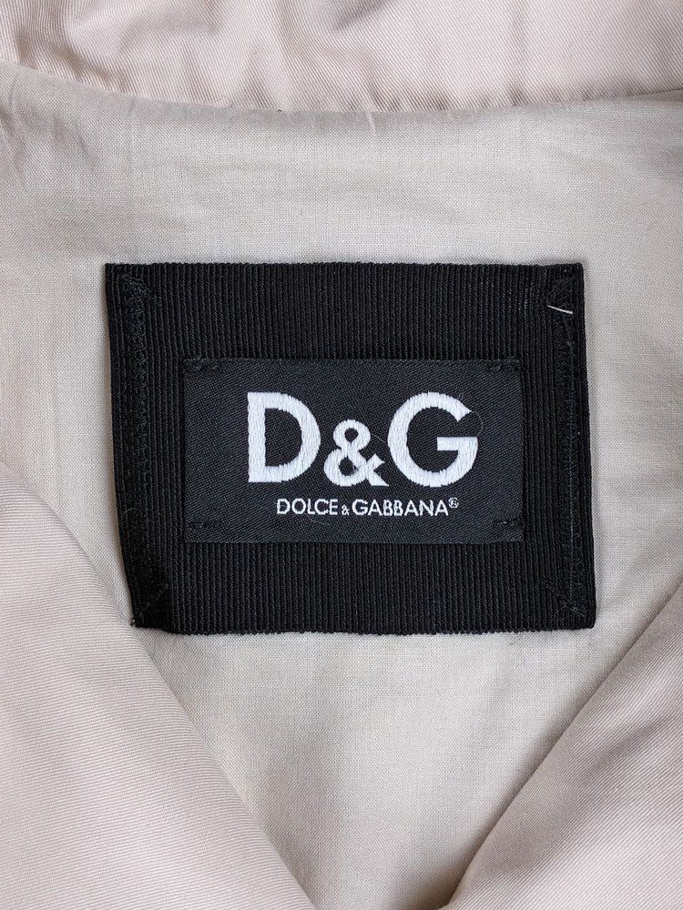 D&G 2000s Cream Ruffled Trench Coat