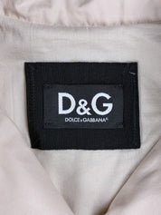 D&G 2000s Cream Ruffled Trench Coat