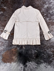 D&G 2000s Cream Ruffled Trench Coat