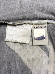 Roberto Cavalli FW 2002 Metallic Leopard Print Long Sleeve Top - M/L