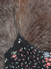 D&G 2000s Black Floral Mini Dress