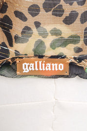 John Galliano F/W 2003 Cherry Leopard Silk Long Sleeve Dress – S/M