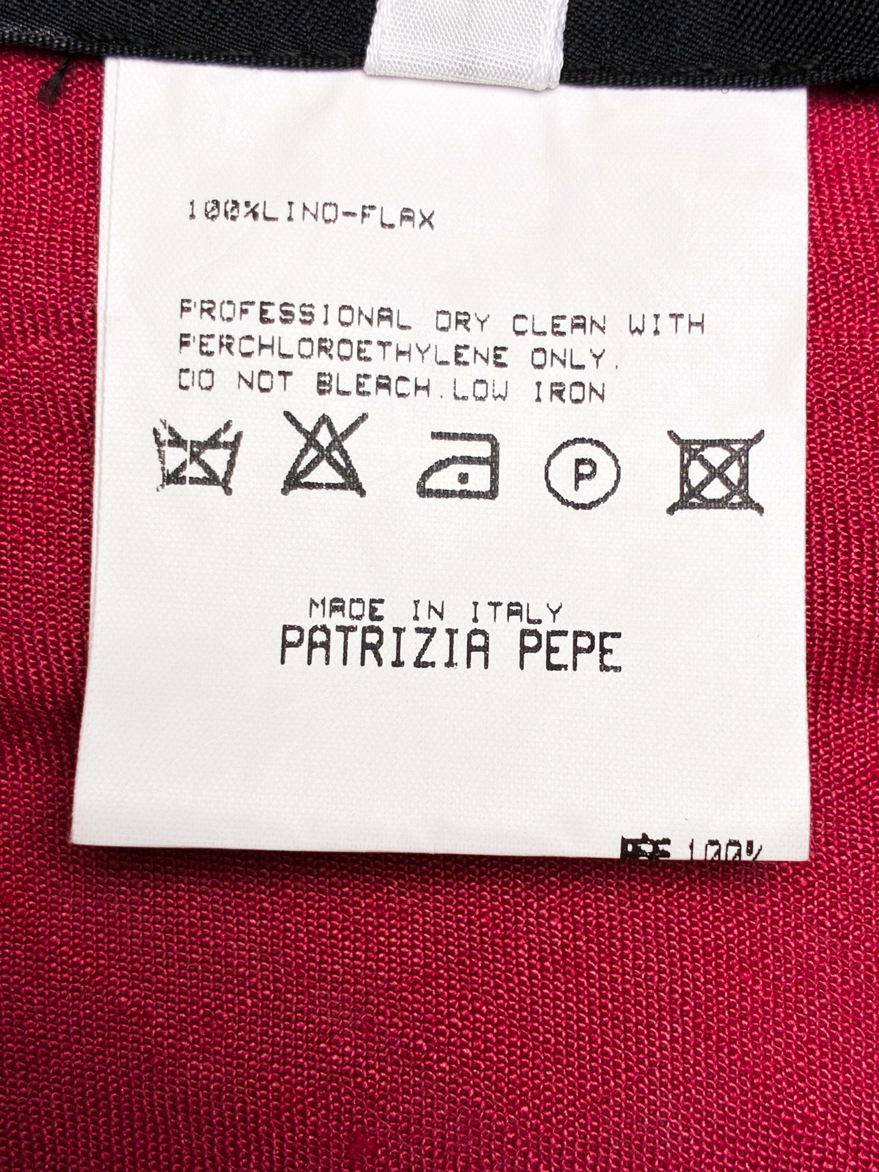 Patrizia Pepe Firenze 2000s Raspberry Linen Pleated Bust Camisole - S/M