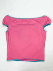Voyage Passion 2000s Cherry Girl Rhinestone Applique Crop Top - XL