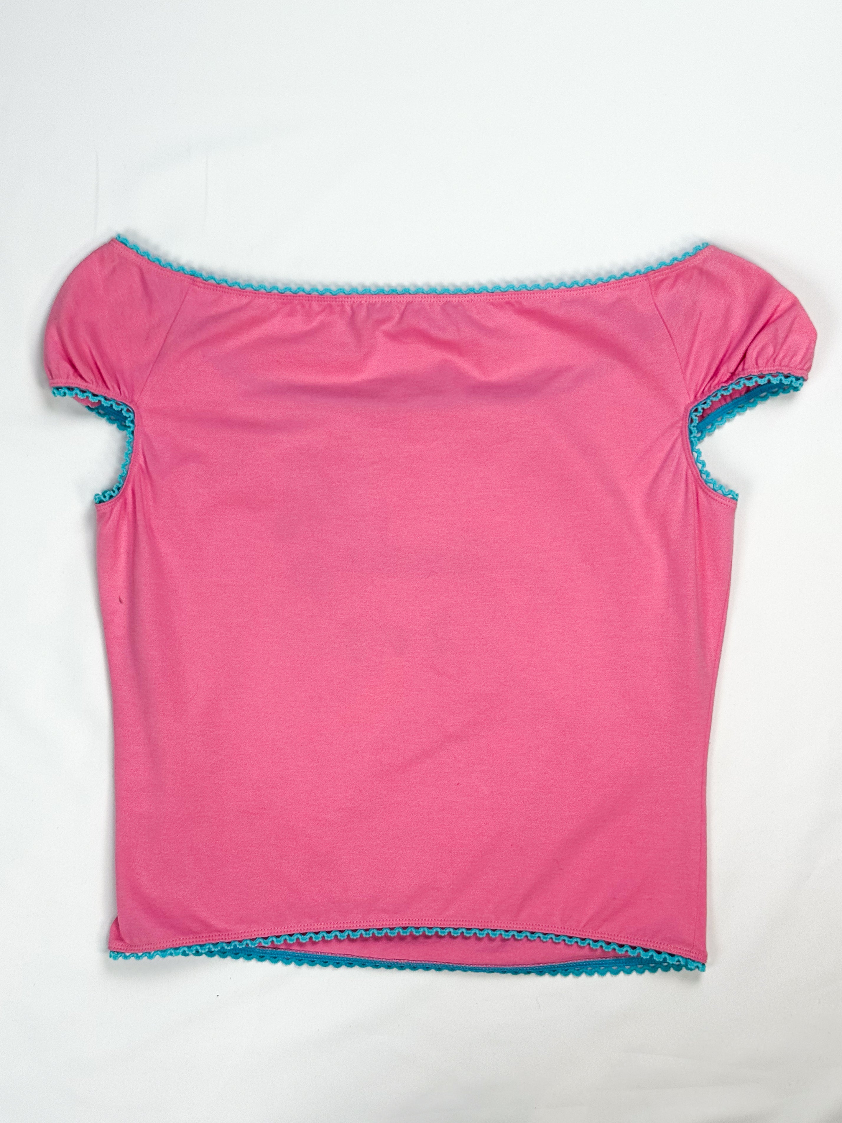 Voyage Passion 2000s Cherry Girl Rhinestone Applique Crop Top - XL