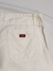 Miss Sixty 2000s White Wide-Leg Linen Cotton Trousers - W28