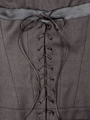 Betty Blue 2000s Black Satin-Trim Corset Top