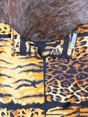 Christian Dior 1980s “Cooronnées” Animal Patch Blouse