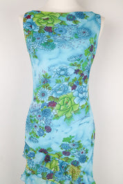 Early 2000s Enzo Loco Blue Floral Dress - M