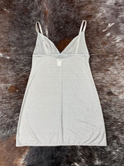 Dolce & Gabbana 2007 Silver Sheer Mini Slip Dress