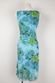 Early 2000s Enzo Loco Blue Floral Dress - M