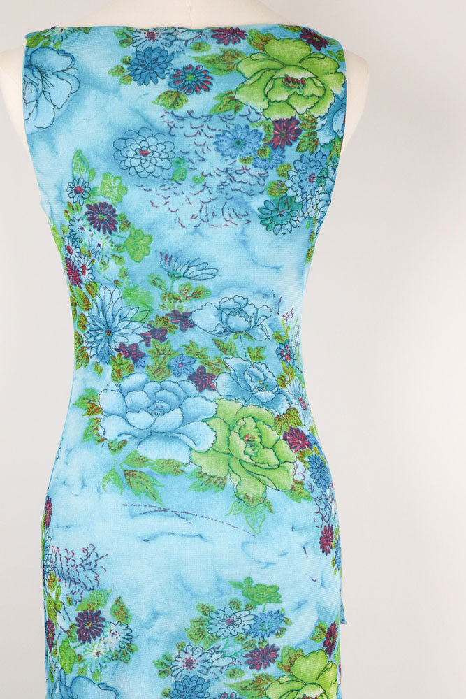 Early 2000s Enzo Loco Blue Floral Dress - M
