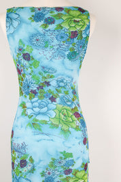 Early 2000s Enzo Loco Blue Floral Dress - M