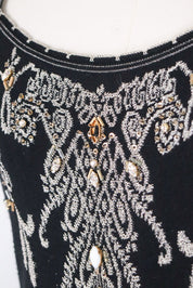 2000s Roberto Cavalli Black Embroidered Dress – S/M