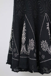 2000s Roberto Cavalli Black Embroidered Dress – S/M