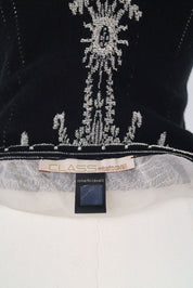 2000s Roberto Cavalli Black Embroidered Dress – S/M
