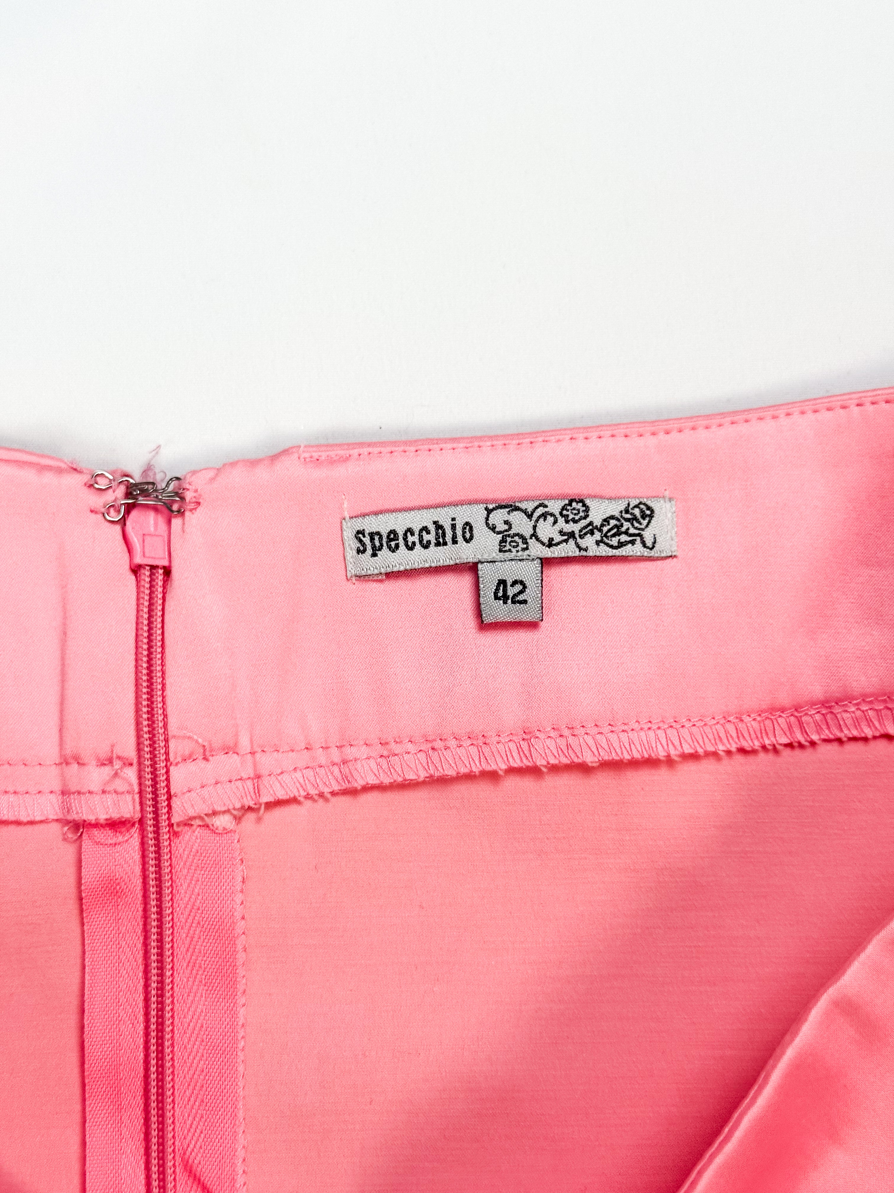 Specchio 2000s sequinned coral pink low-rise mini skirt