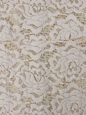 Dolce & Gabbana 2006 Beige Floral Lace Mini Dress