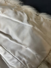 Cream Genuine Fur Cropped Jacket - S/M