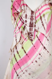 Jeff Gallano Paris Abstract Silk Slip Dress – M