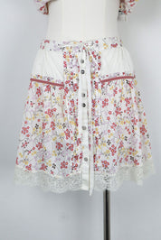 D&G Dolce & Gabbana White Floral Top (30A) and Skirt (M-L)