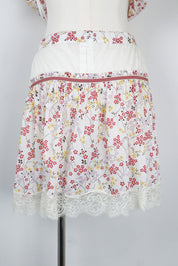 D&G Dolce & Gabbana White Floral Top (30A) and Skirt (M-L)