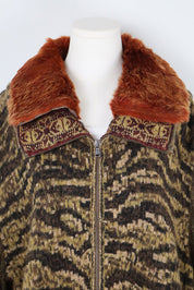 Class Roberto Cavalli 2000s Animal Print Knit Sweater – L