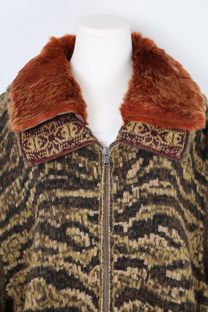 Class Roberto Cavalli 2000s Animal Print Knit Sweater – L