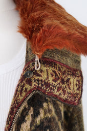 Class Roberto Cavalli 2000s Animal Print Knit Sweater – L