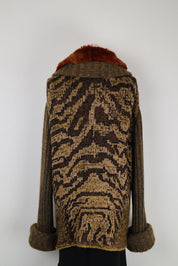 Class Roberto Cavalli 2000s Animal Print Knit Sweater – L