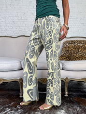 Roberto Cavalli 2000s Metallic Abstract Print Pants