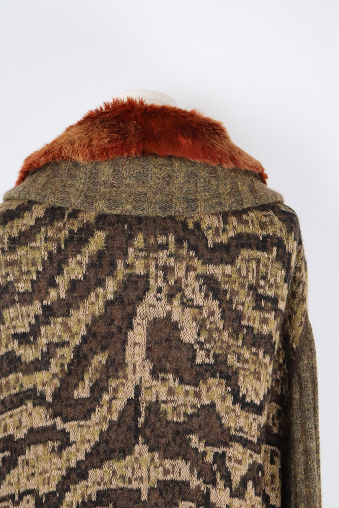 Class Roberto Cavalli 2000s Animal Print Knit Sweater – L