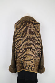Class Roberto Cavalli 2000s Animal Print Knit Sweater – L