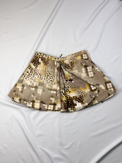 Just Cavalli 2000s Mixed Patchwork Print Pleated Mini Skirt - S/M