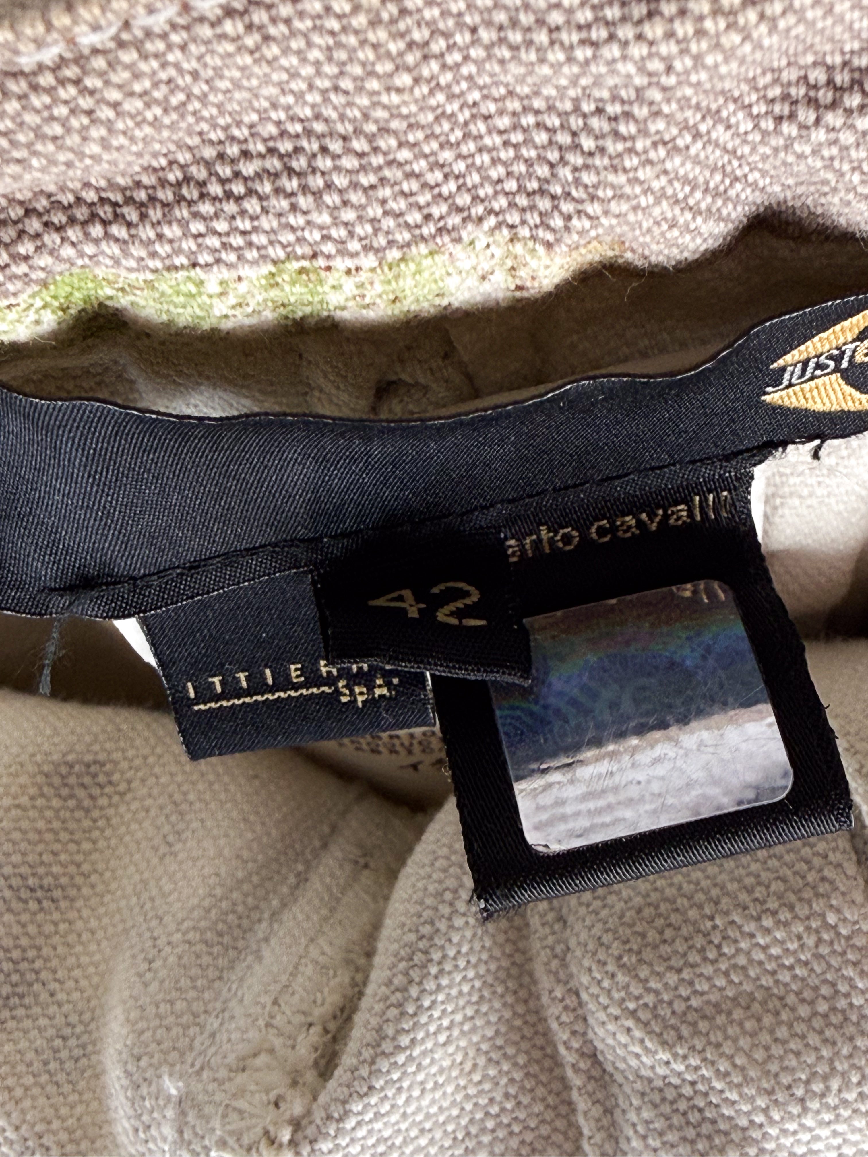Just Cavalli 2000s Mixed Patchwork Print Pleated Mini Skirt - S/M