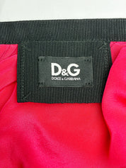 D&G 2000s Hot Pink Silk Backless Ruffle-Hem Halter Dress - M