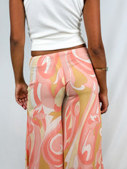 LIST Boutique 2000s Silk Swirl Print Palazzo Pants - XS/S