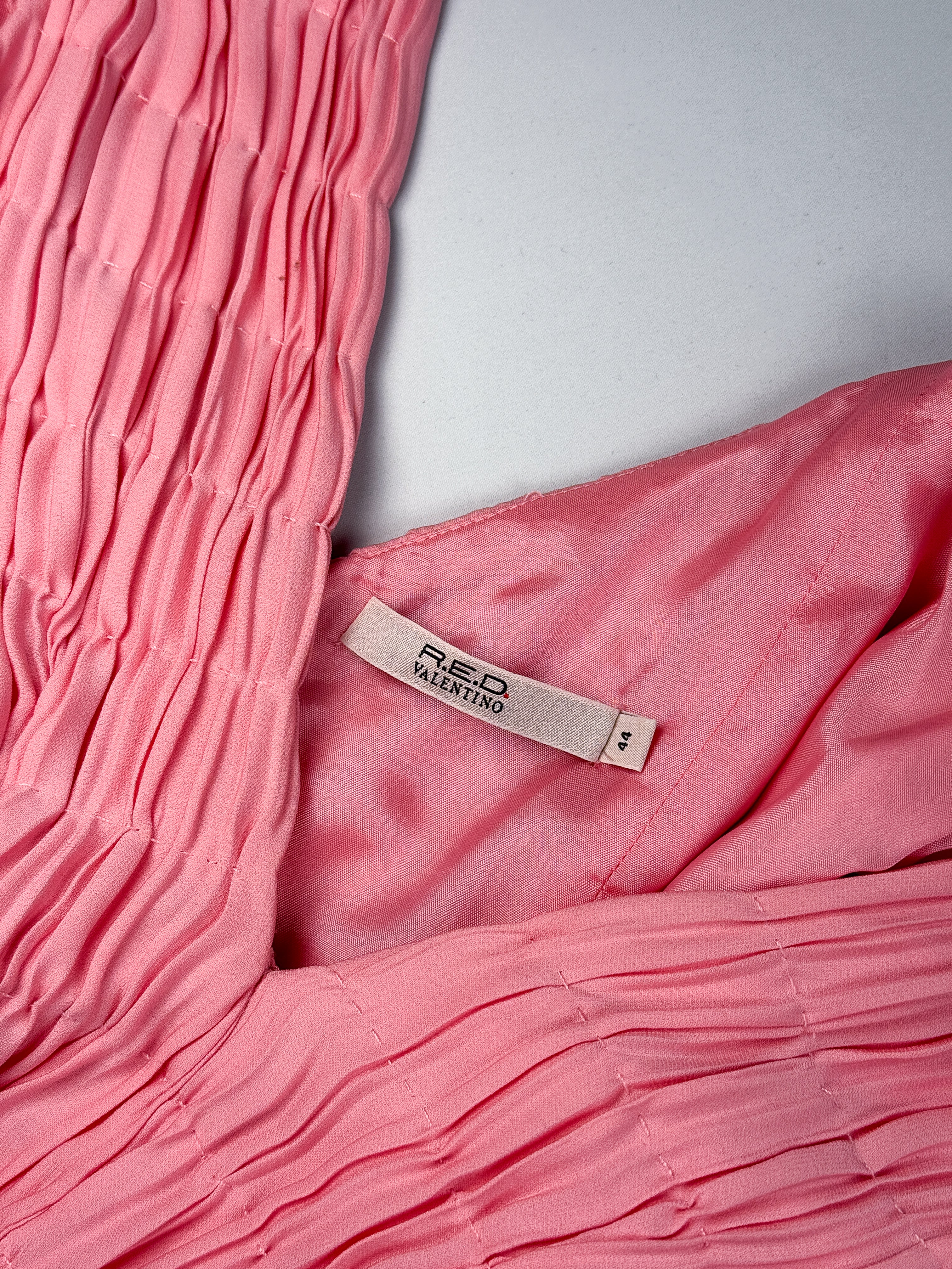 Red Valentino Silk Pink Ruffled Dress – S/M